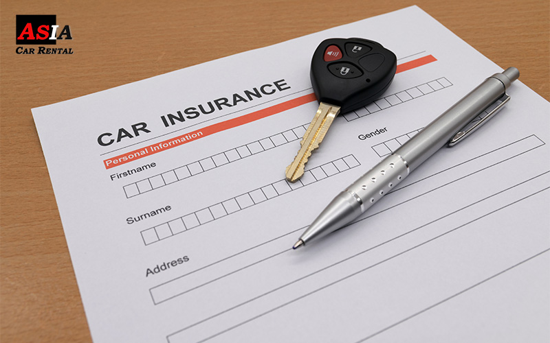 car insurance form on the table