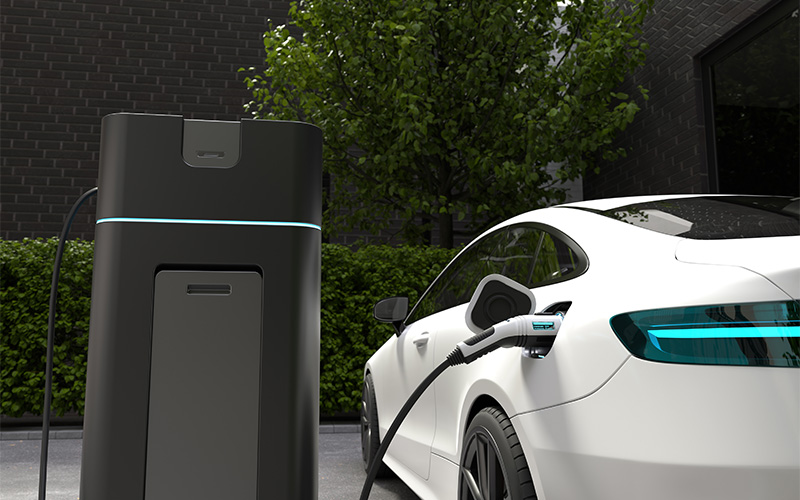 white-electric-car-charging-station